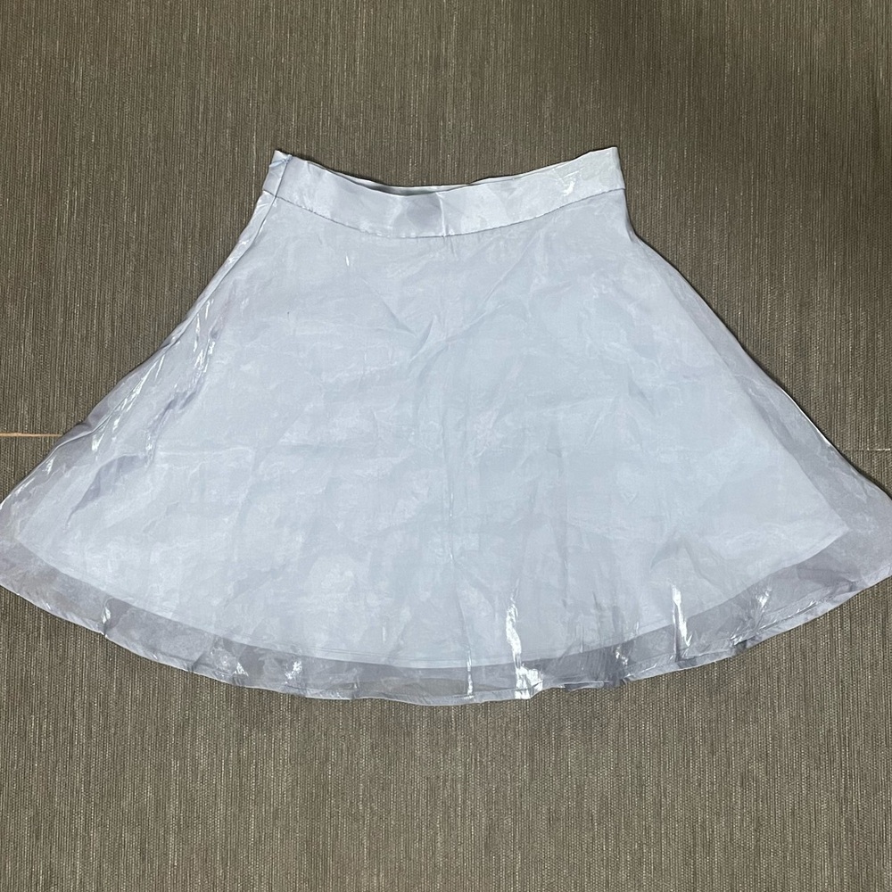 Cider light blue silver mini skirt and overlay